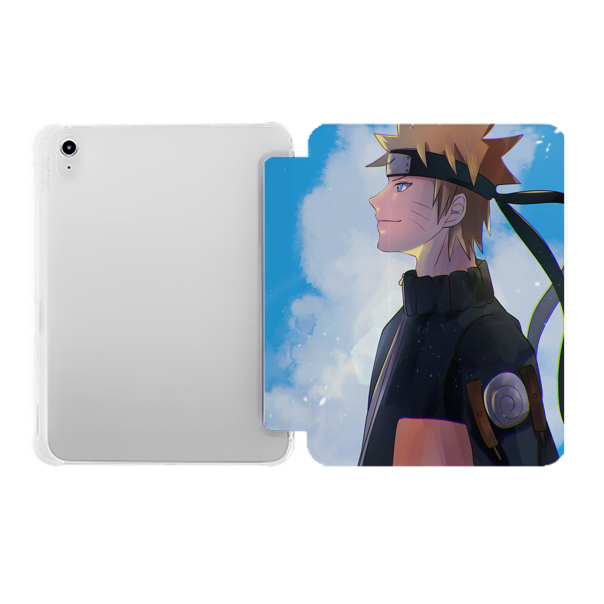 （画像用） NARUTO -ナルト- NARUTO -ナルト- 疾風伝 IPad ケース ペン収納付き 三つ折りスタンド PUレザー×シリコン 対応機種9.5/10.5/10.9インチ